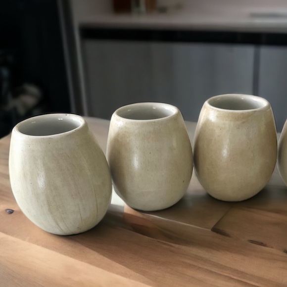 Vintage Ceramarte Brazil German Woman Anheuser-Busch Set of 6 Shot Cups - Picture 4 of 7